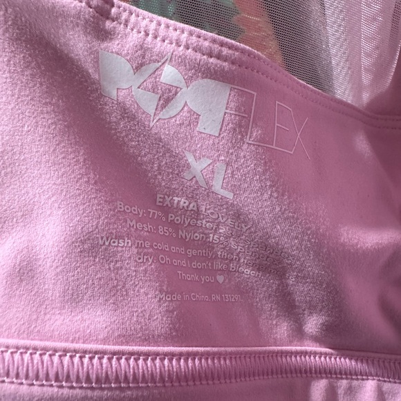 Popflex- Coquette Long Sleeve Mesh Bra - Bubblegum - XL - Picture 4 of 4